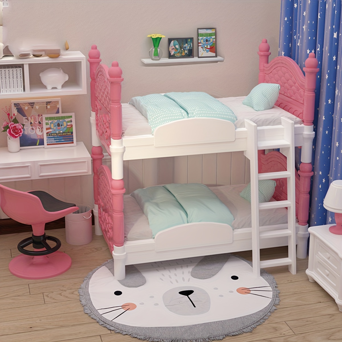 Board Game For 2 People - Miniature Dollhouse Double Bed Bedroom Decorative