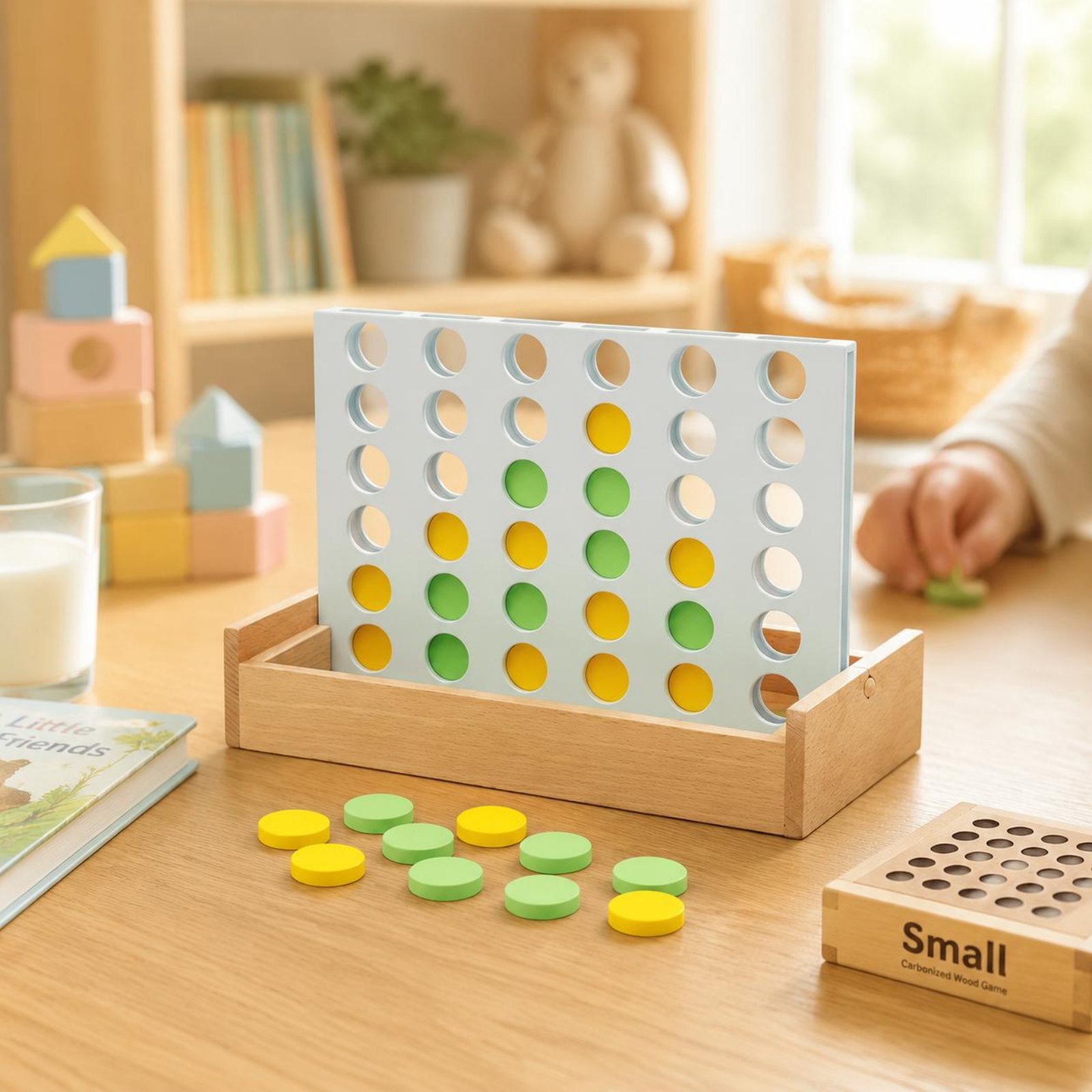 Board Game Box - Wooden Connect Four Game Early Learning
