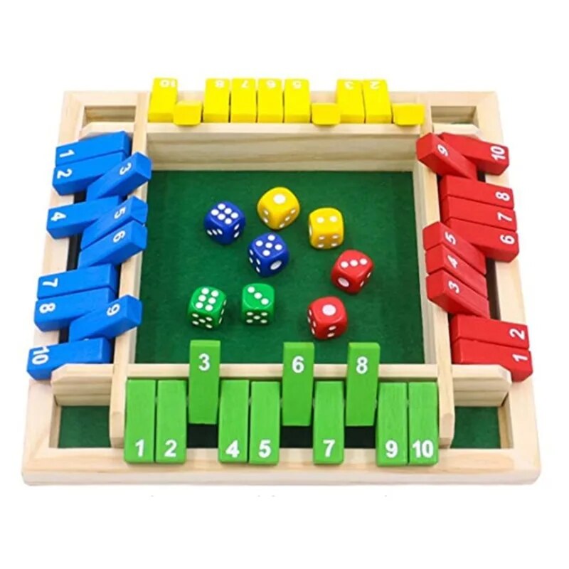 Board Game Recommendation - Wooden Dice Board Game Shut The