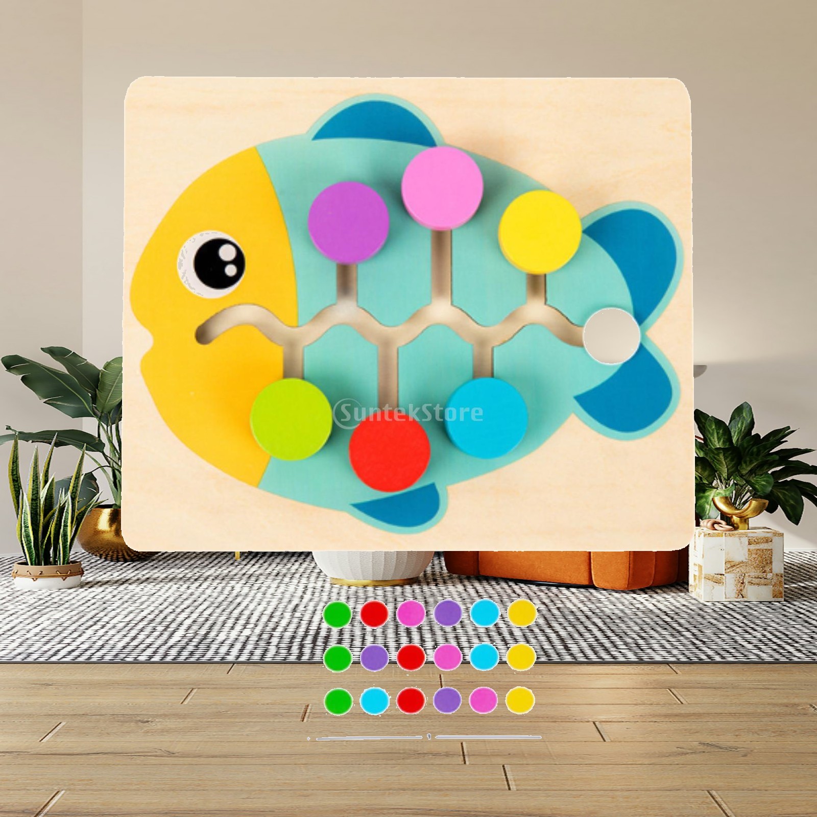 Wood Color Matching Slide Puzz - Board Game Strategi review and price