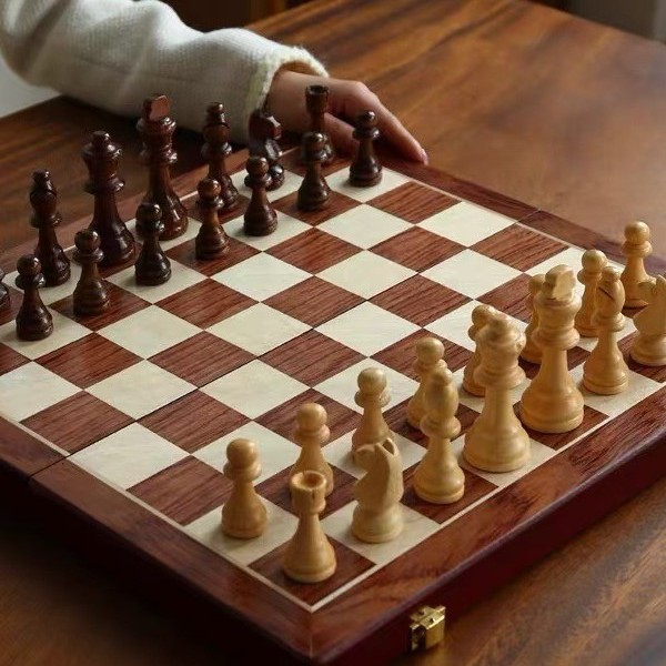 Magnetic Wooden Chess Set Fold - Board Game Queen review and price