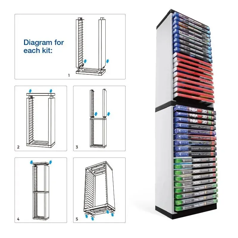 Game Disc Storage Tower for PS - Board Game Organization review and price