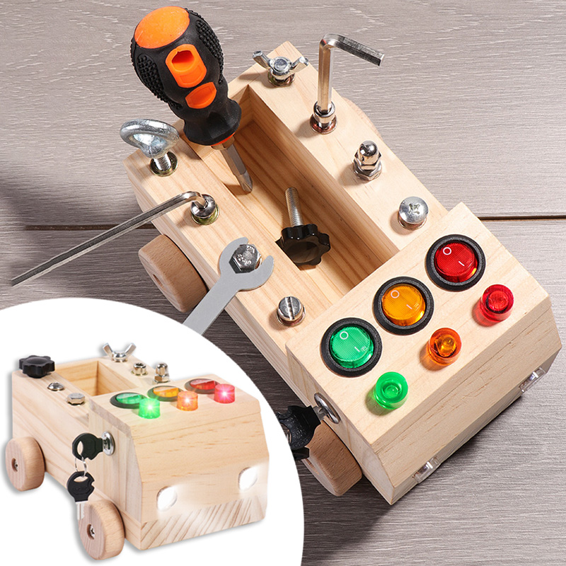 Wooden Montessori Busy Board S - Board Game Box review and price