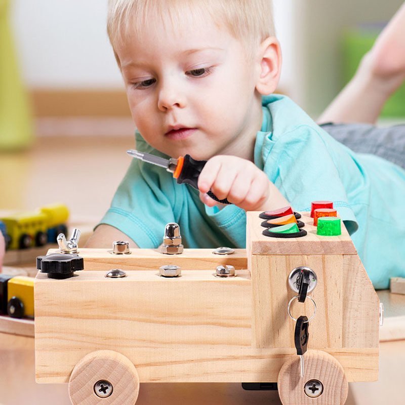 Wooden Montessori Busy Board S - Board Game Box review and price