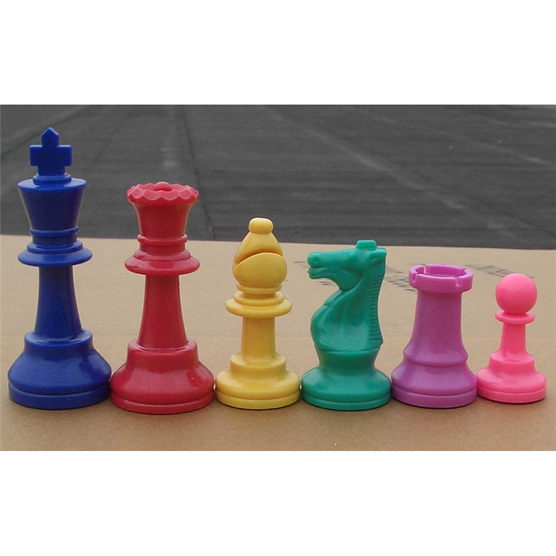 Colorful Plastic Chess Pieces  - Board Game Queen review and price