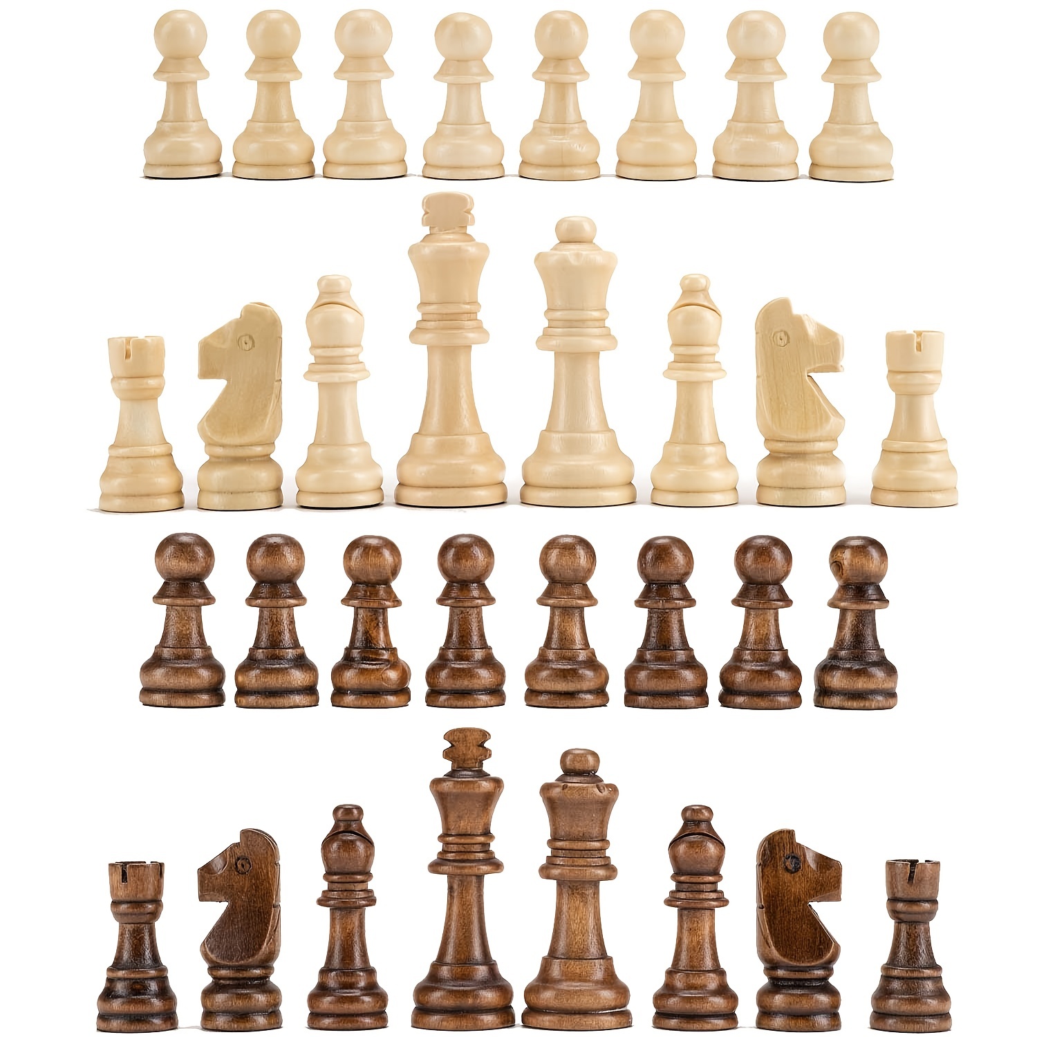 32 Pieses Wooden Chess Standar - Board Game Queen review and price