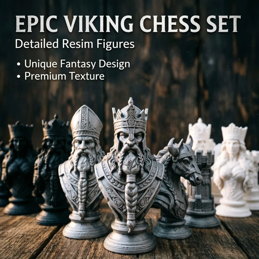 10cm 3D Printed Chess Pieces,  - Board Game Queen review and price